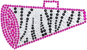 Amazon Com Cheerleader Women Girl Megaphone Zebra Animal Print Safari Pink White Black Gem Crystals Car Truck Suv Home Office Window Decal Sticker Cling Bling Automotive