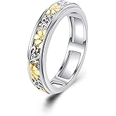 AOBOCO Sunflower/love Heart/Cross Anxiety Rings for Women Sterling Silver Anxiety Spinner Rings Rotatable Mood Rings Relieve Stress Gift (Sunflower Spinner Ring)
