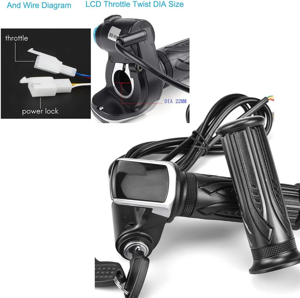 Electric Scooter Motor 48V 2000W Mid Drive Motor DC Brushless Controller 45A with LCD Throttle Grip 3-speed Switch for Go Kart ATV Electric Bicycle Conversion Kit (48V 2000W 45A motor kit) - - 