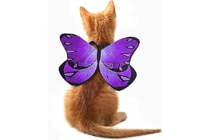 PUOYIS Cat Dog Butterfly Costume Wings for Halloween Party Decoration, Halloween Dog Costume, Puppy Cat Dress Up Accessories