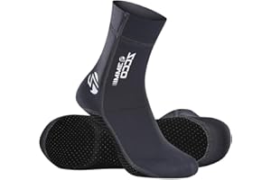 SKYONE Neoprene Socks Diving Scuba Socks Wetsuit Fin Booties for Men Women, 3MM Surfing Sock Thermal Flexible Anti Slip for Swimming