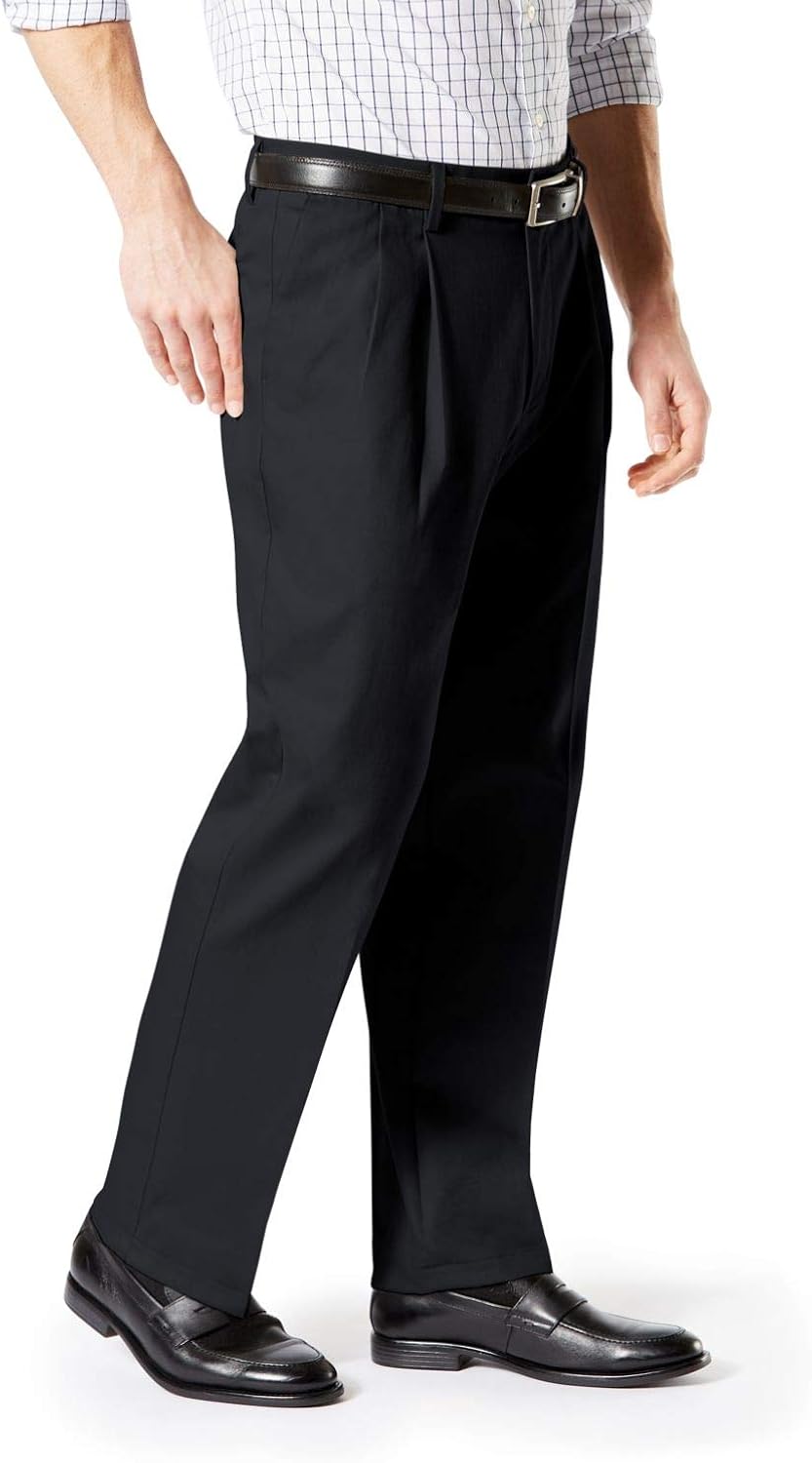 dockers men's big and tall signature khaki pleated pant