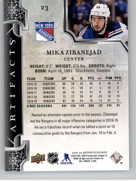 Amazon Com 2019 20 Upper Deck Artifacts Hockey 23 Mika