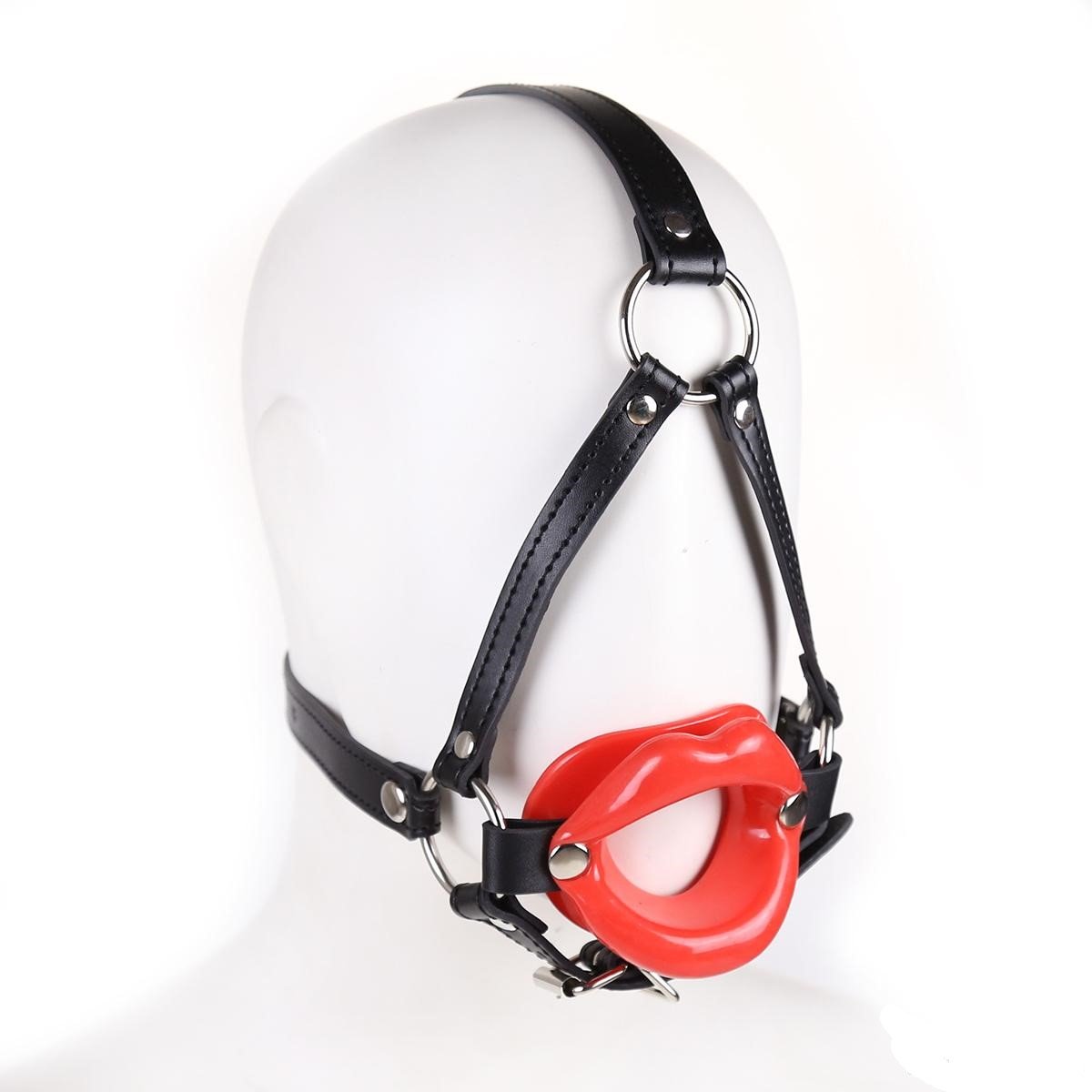 The Bondage Locker Silicone Opening Mouth Gag Head Harness