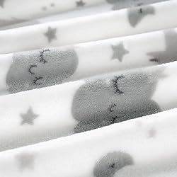 TILLYOU Micro Fleece Plush Soft Toddler Blanket for