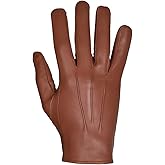 Men's Dress Leather Gloves (Large, Cognac)