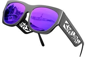 ROCKNIGHT HD Polarized Driving UV400 Protection Sunglasses Anti Glare Lightweight Trendy Temple Flat Lens