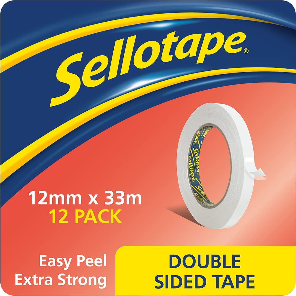 Sellotape Double Sided Tape 12mm x 33m Ref 1447057 [Pack of 12]