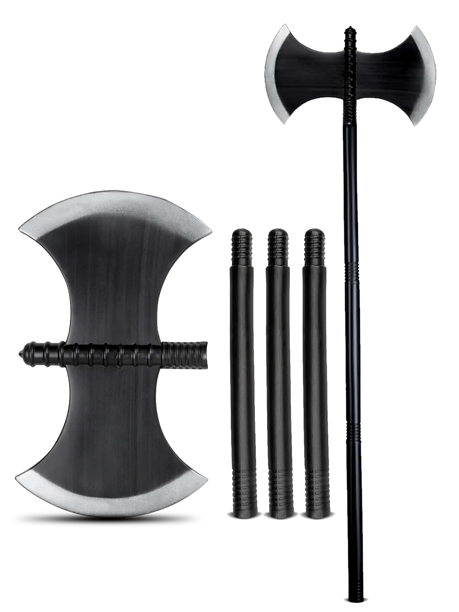 Mega_Jumble Halloween Axe 4-Piece Adjustable 106 cm, Grey Axe Decoration, Costume Accessories, Carnival, Fancy Dress Prop