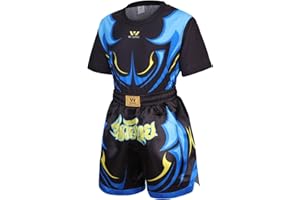 W WESING Wesing Kids Sports Rash Guard Suit for MMA No-Gi and Gi Jiu Jitsu BJJ Wear for Boys Girls