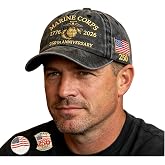 250th Anniversary USA Hat &ndash; USMC Hat, Marine Corps Hat with 2 Pins Multi | Celebrate with this usmc hat: marine corps hat featuring america 250 hat embroidery. 250th anniversary usa hat