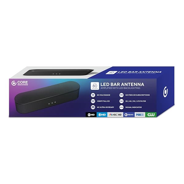 CORE INNOVATIONS LED BAR ANTENNA WITH 80-MILE RANGE