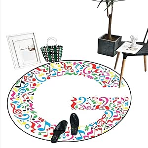 Alfombra Circular con diseño de Letra G para decoración del hogar, con