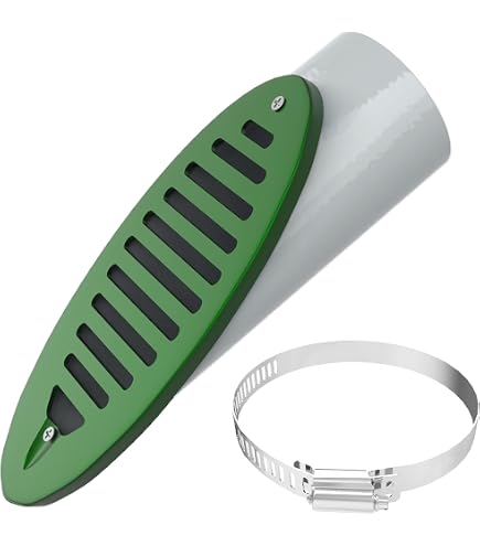 2PCS 4 Inch Angled Drain Grates For Yard Drainage - Slope Design Green Grating For Downspout Extensions & Yard Drains