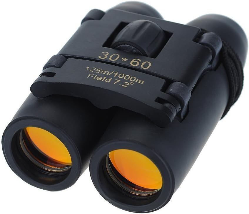 UniqueFire 30x60 Compact Mini Portable Binoculars Telescopes Day and Night Vision Foldable Telescopic with Clean Cloth Carry Case for Bird Watching Walking Climbing Boating Travel Outdoor Recreations