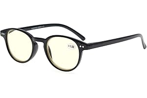 Blue Light Blocking Reading Glasses Men Women,Anti Eyestrain Readers with Case