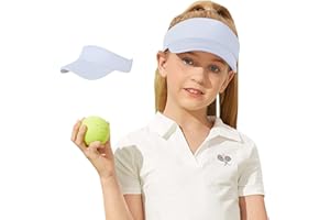 Century Star UPF 50+ Kids Visor Sun Hat Adjustable Girls High Ponytail Tennis Hat Sports Boys Running Golf Visor Cap