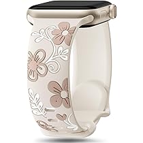 Amazon.com: Flower Lace Band Compatible with Apple Watch Band 40mm ...