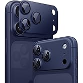 TORRAS for iPhone 17 Pro Max Camera Lens Protector, Deep Blue, 1 Pack | One-Piece Camera Protection, Full Camera Island Coverage, 1:1 Invisible Fit, Metal Frame &amp; 9H+ Glass, 12FT Drop Protection