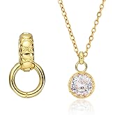 PATIKIL Bails for Jewelry Making, 13.5mm Pendant Bail Connector Double Bail Clasps for Bracelet Necklace Pendants Dangle Charm DIY Craft, Gold