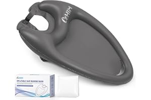 Cehim Inflatable Shampoo Basin - Portable Shampoo Bowl, Hair Washing Basin for Bedridden, Disabled,Injured, Hair Wash Tub for Dreadlocks and at Home Sink Washing (Grey, Large)