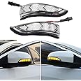Hacreyatu 2PCS Side Rearview Mirror Dynamic LED Sequential Turn Signal Light Indicator For Toyota Camry Corolla Prius C Venza Avalon Vios Yari Altis