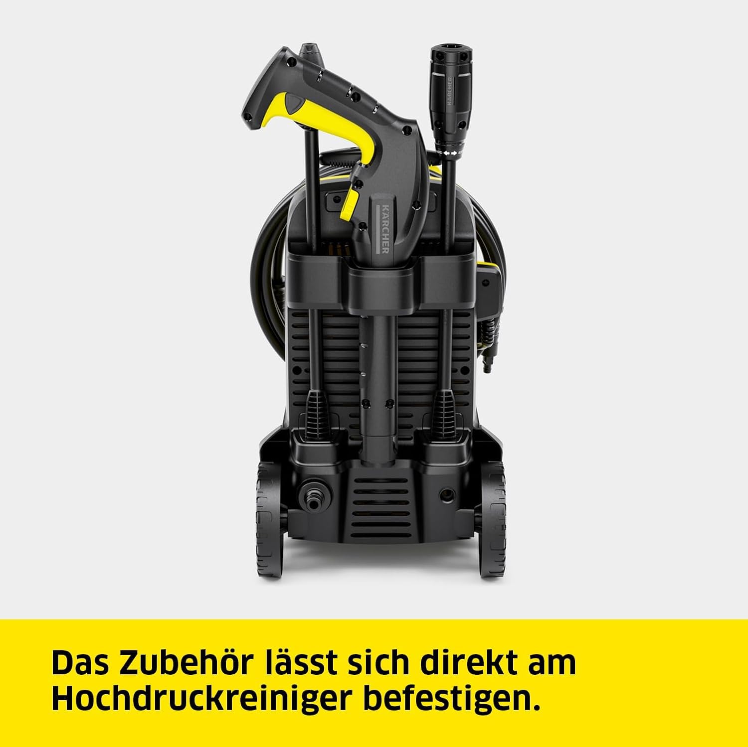 Kärcher Hochdruckreiniger K 4 Classic, Druck: max. 130 bar, Fördermenge: 420 l/h, Flächenleistung: 30 m²/h, Wasserfilter, Gewicht: 4,6 kg, Hochdruckschlauch und -Pistole, Dreckfräser, Strahlrohr 5