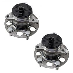 TRQ 2 Piece Rear Wheel Bearing & Hub Assembly Set