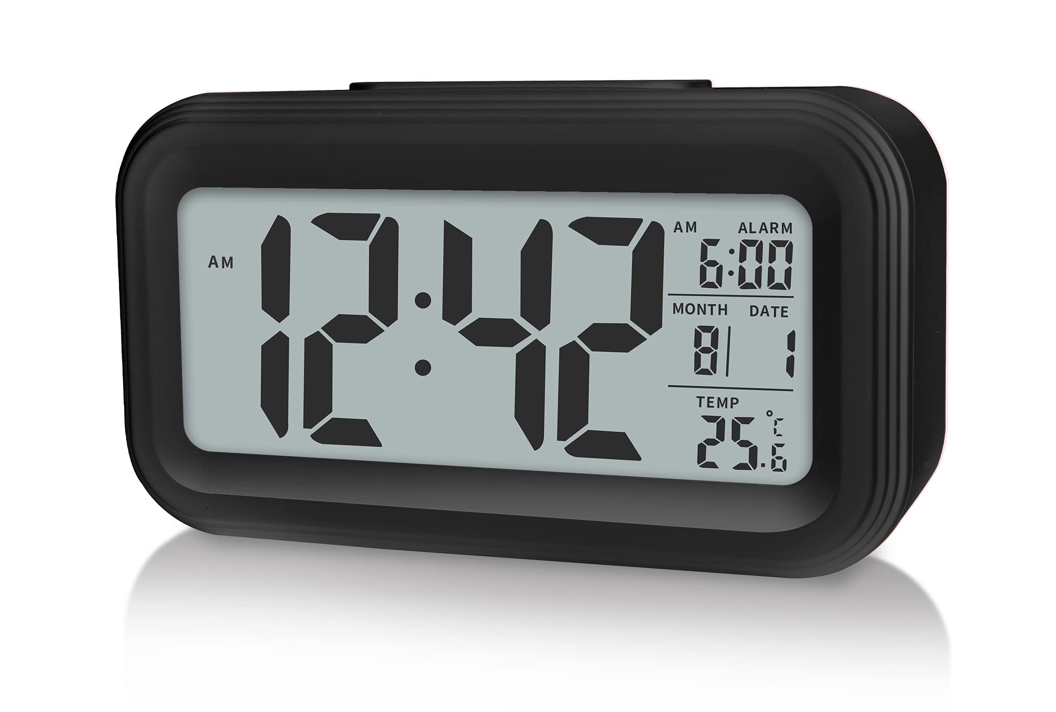 Photo 1 of YUANRANER Digital Alarm Clock with Indoor Temperature, Battery Operated,Snooze Model,12/24H Display for Bedrooms Heavy Sleepers Kids Travel Bathroom Desk Smart Clock
