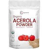 Pure Acerola Cherry Powder Organic, Natural and Organic Vitamin C Powder (Immune Vitamin) for Immune System Booster, 8 Ounce,