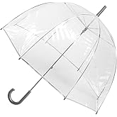 totes Adult and Kids Clear Bubble Umbrella with Dome Canopy, Lightweight Design, Wind and Rain Protection