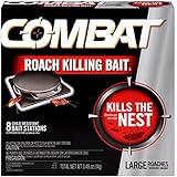 Combat Roach Killing Bait, Large Roach Bait Station, 8 Count