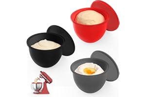 Uitwetu Silicone Liners for KitchenAid Tilt-Head 5QT Stand Mixers, Mixing Bowl Liner Replacement for Kitchen Aid 4.5-5 QT Mixer Attachments & Accessories, 3-Pack Liners with 3 Lids, Dishwasher Safe