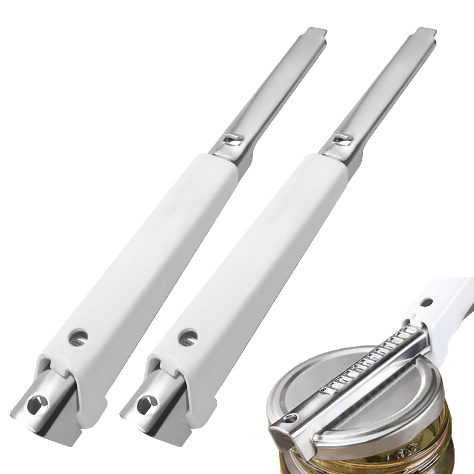 Jar Openers for Arthritis Hands, 2 Pcs White Jar Opener, Sturdy and Durable Arthritis Jar Opener. Bottle Effortless Arthritis Jar Opener for Opening Canned Bottles and Canned Fruits