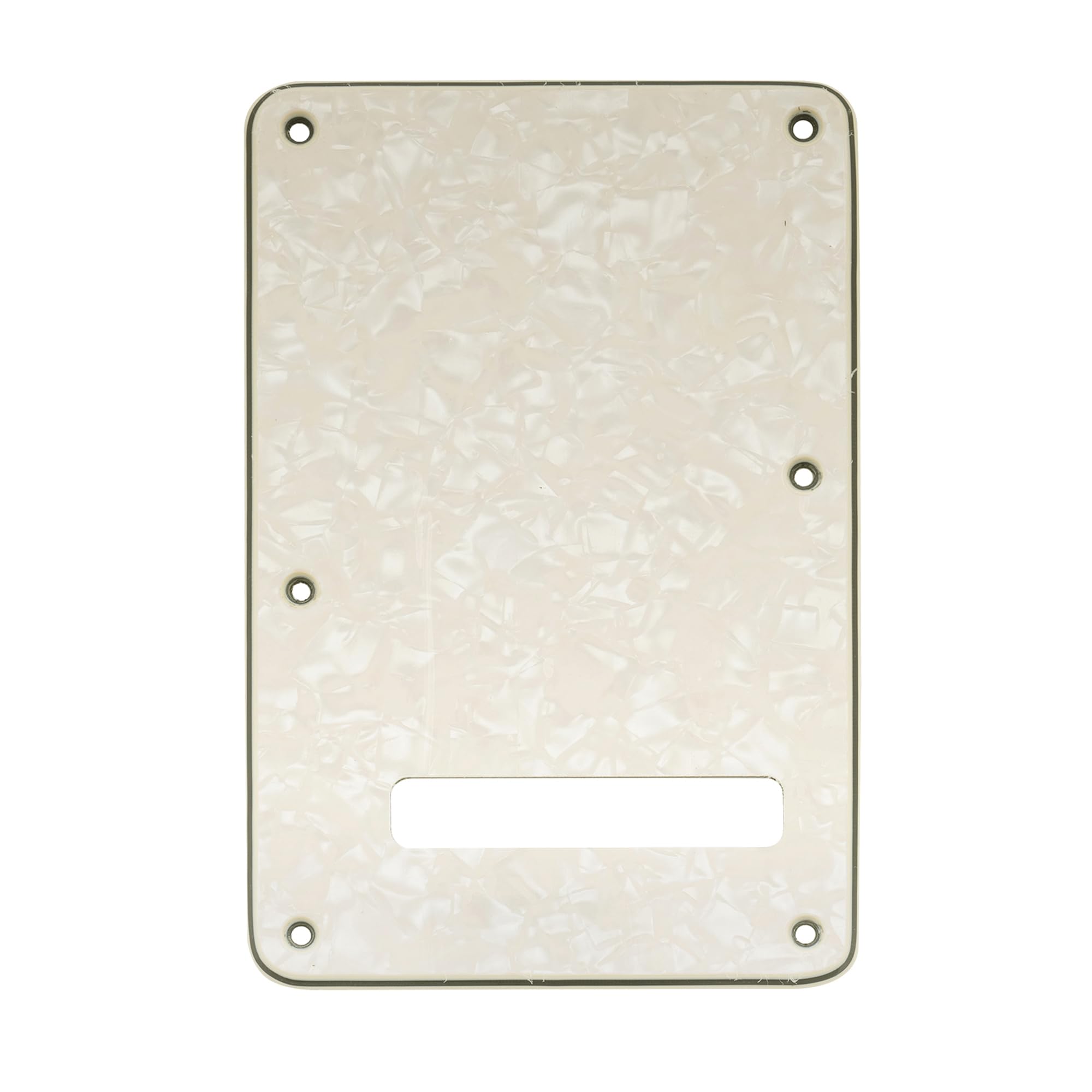 Musiclily Guitar Strat Back Plate for Fender USA/Mexican Standard Stratocaster Modern Style, 4Ply Parchment Pearl — image 1