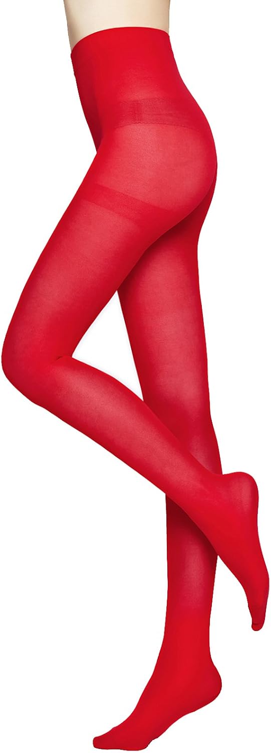 MOOCHI Women 80 Denier Semi Opaque Tights, White, One size fits 100-180LBS at  Women’s Clothing store
