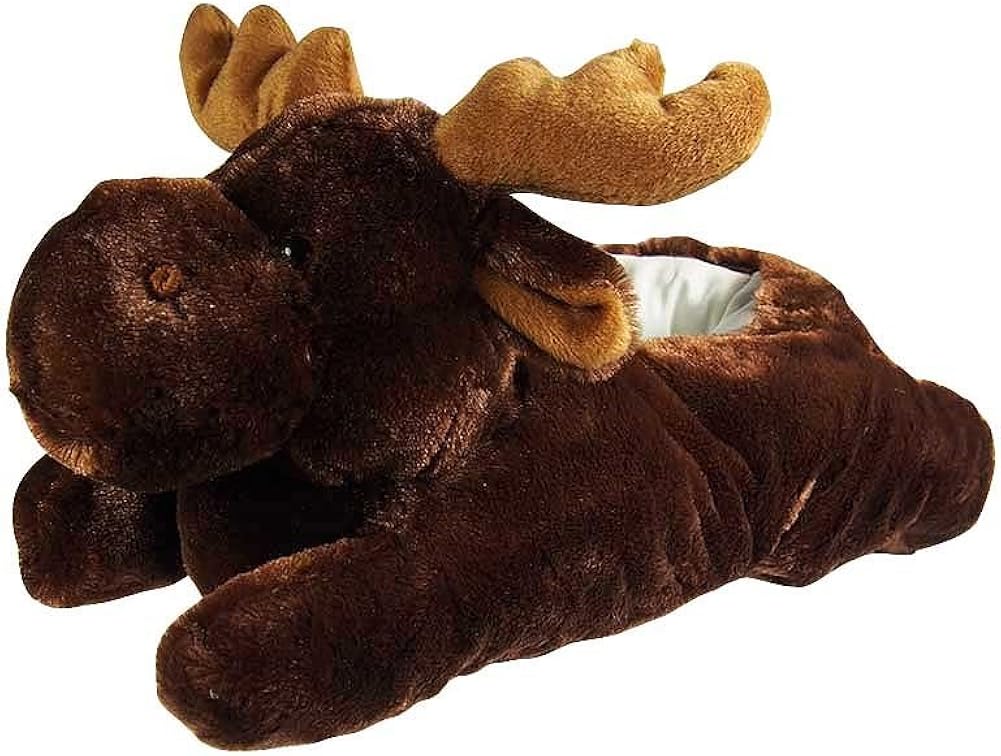 WISHPETS Adults Moose Animal Slippers, Brown 37412Medium Slippers