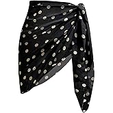 JRMLPL Women Short Sarong Beach Cover up Skirt Chiffon Swimsuit Sarongs Wrap