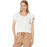 NIC+Zoe Womens Flutter Short Sleeve Tee