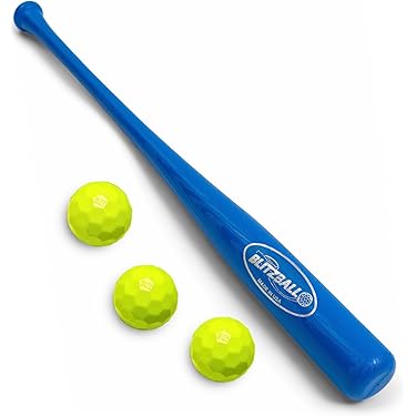 Ancienne Batte Wiffle Ball Officielle - 31 Pouces, Plastique Jaune, Entraînement