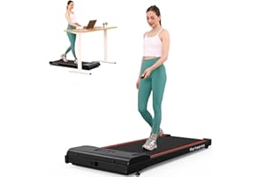 HARTWARES Walking Pad Under Desk Treadmill, Portable Small Treadmills for Home and Office, 2.5HP Ultra Quiet Brushless Motorized Walking Jogging Running Machine with Remote Control& App Control