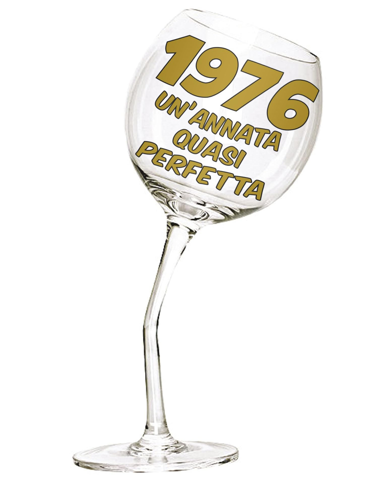 Bombo Crooked Glass Tumbler for 50th Birthday – 440 ml