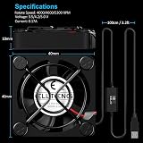 ELUTENG 40mm USB Fan 3 Speed 5V Portable Cooling Fan for Laptop PC TV Box Router view 8