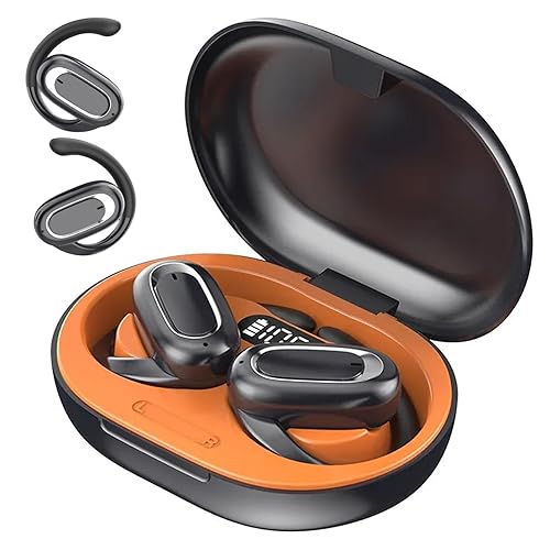JPZI 3D Surround Sound Open Bluetooth Headset, Wireless Earbuds Bluetooth  Headphones, 60hrs Playtime Over Ear Hooks Sport Headphones with Charging - Main Image