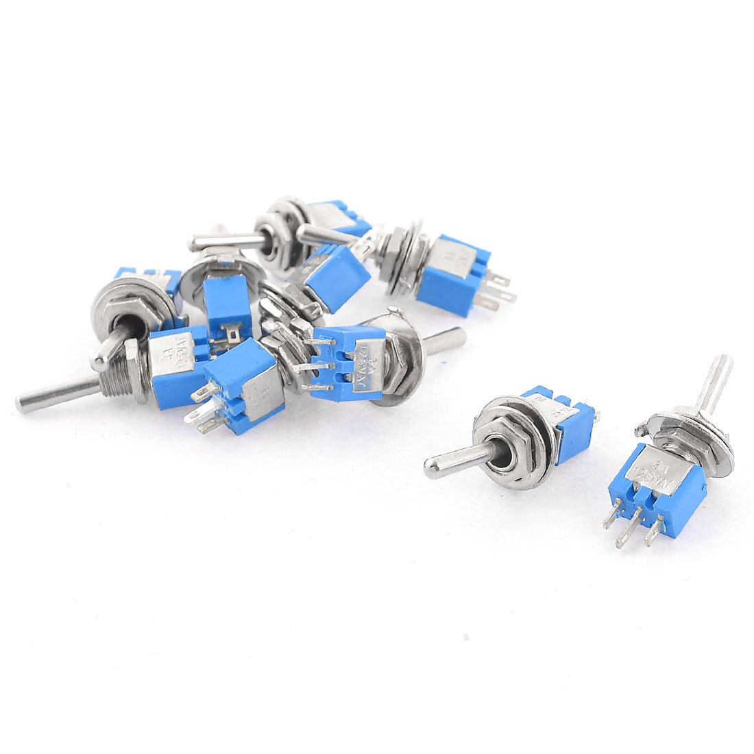 uxcell 10PCS SPDT On/On 2 Position Miniature Toggle Switch AC 125V/3A