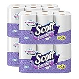 Scott Extra Soft Toilet Paper, Mega Roll, 12 Count, (Pack of 4), Bath Tissue, Sewer-Safe, Septic-Safe, 1-Ply Bath Tissue