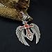 GSG Red Eagle Dapeng Wings Titanium Necklace Zircon Cross Pendant (pendant only)