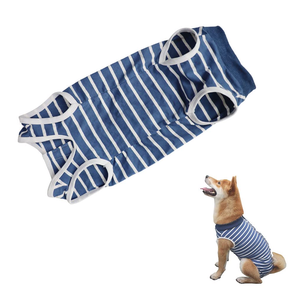 NA Dog Surgery Recovery Suit - Elastic Dog Surgical Suit for Small Dogs (4-7kg) - Post Operative Abdominal Wounds - Blue, M