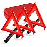 MYSBIKER Safety Triangle Warning 3PACK,Dot Approved,Roadside Reflectors, Emergency Triangle for Vehicles,Car Road Reflective 