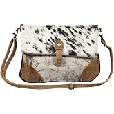 Myra Bag Floral Purses for Women - Canvas Floral Purse with Genuine Leather Accents, Casual Everyday Women&rsquo;s Flower Bag